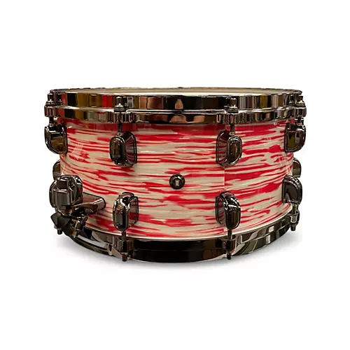 Used TAMA 14X6.5 Starclassic Snare Red and White Oyster Drum Red and White Oyster 213 - musicians--Friend