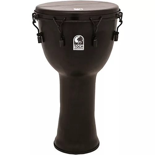 Toca Freestlyle Mechanically Tuned Djembe With Extended Rim 14 in. Black Mamba - musicians--Friend