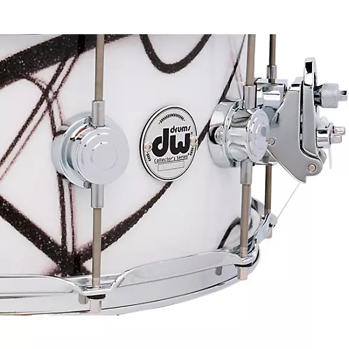 DW Collector's SSC Maple Finish Ply Snare Drum 14 x 6.5 in. White Glass Contrail Finish Ply - musicians--Friend