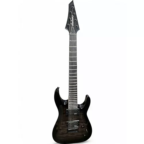 Used Jackson JS22-7 Dinky 7 String QULITED BLACK Solid Body Electric Guitar QULITED BLACK - musicians--Friend