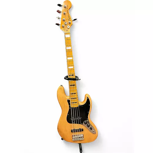 Used Squier Classic Vibe 70s Jazz Bass V Natural Electric Bass Guitar Natural - musicians--Friend