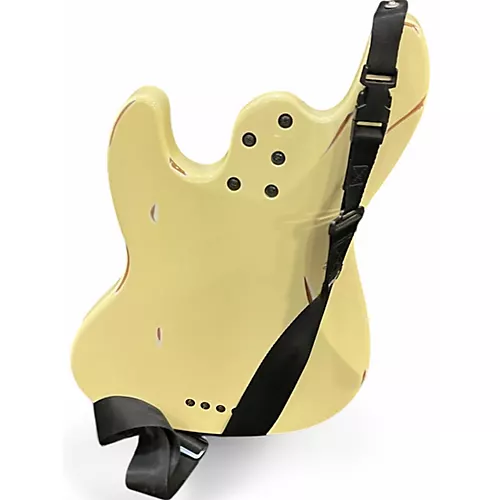 Used 2019 Schecter Guitar Research Nikki Sixx Signature White Electric Bass Guitar White - musicians--Friend