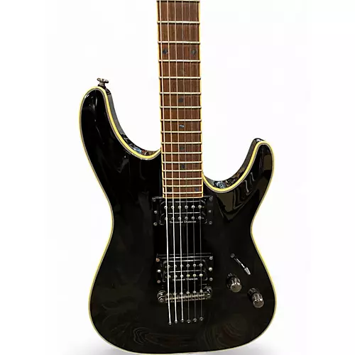 Used Schecter Guitar Research Blackjack C1 EX Black Solid Body Electric Guitar Black - musicians--Friend