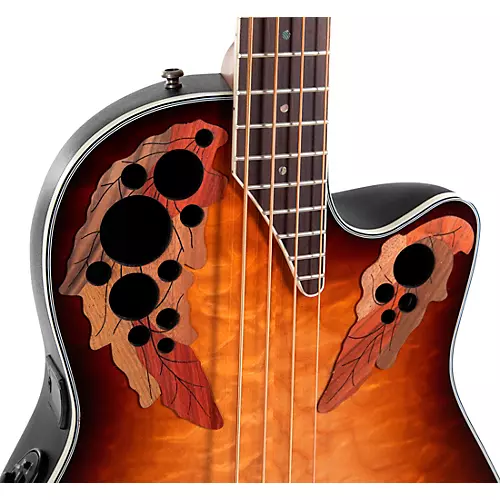 Ovation CEB44X-7C-G Celebrity Elite Mid-Depth Acoustic-Electric Bass Guitar Cognac Burst - musicians--Friend