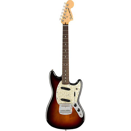 Fender American Performer Mustang Rosewood Fingerboard Electric Guitar Satin Sonic Blue - musicians--Friend