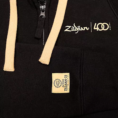 Zildjian Limited Edition 400th Anniversary Zip Up Hoodie X Large Black - musicians--Friend