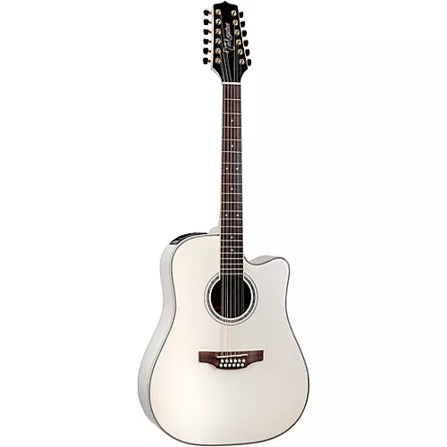 Takamine GD37CE 12-String Dreadnought Acoustic-Electric Guitar Pearl White - musicians--Friend
