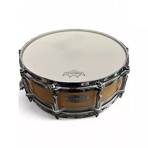 Used Pearl 5X14 free floater Natural Drum Natural 8 - musicians--Friend