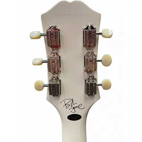 Used Epiphone BILLY JOE ARMSTRONG LES PAUL JUNIOR White Solid Body Electric Guitar White - musicians--Friend