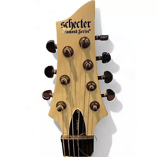 Used Schecter Guitar Research Demon 7 String White Solid Body Electric Guitar White - musicians--Friend