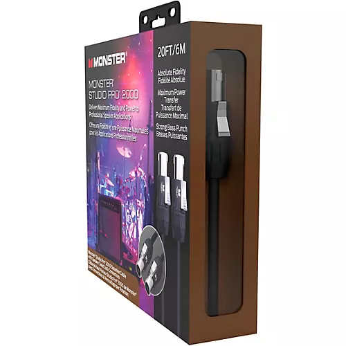 Monster Cable Prolink Studio Pro 2000 Speaker Cable with Speak-On Connectors 20 ft. Black - musicians--Friend