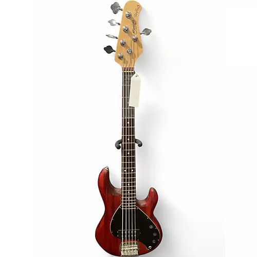 Used Sterling by Music Man stingray 5 Crimson Red Trans Electric Bass Guitar Crimson Red Trans - musicians--Friend