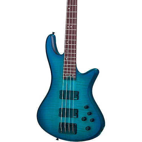 Schecter Guitar Research Stiletto Studio-4 Electric Bass Guitar Ocean Blue Burst - musicians--Friend