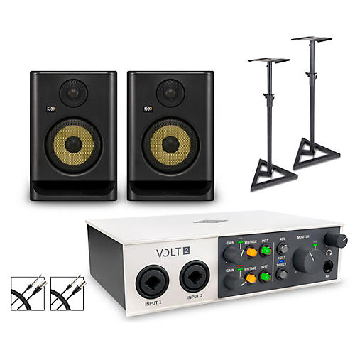 Universal Audio Volt 2 with KRK ROKIT G5 Studio Monitor Pair (Stands & Cables Included) ROKIT 5 - musicians--Friend