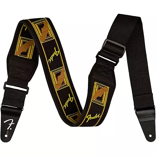 Fender Swell Neoprene Logo Guitar Strap Black 2.5 in. - musicians--Friend