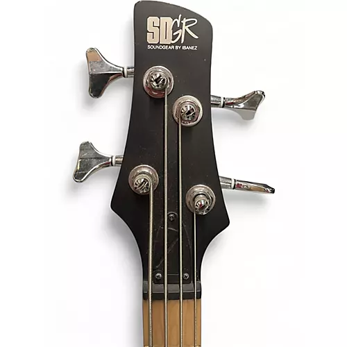 Used Ibanez SRMD200 Black Electric Bass Guitar Black - musicians--Friend