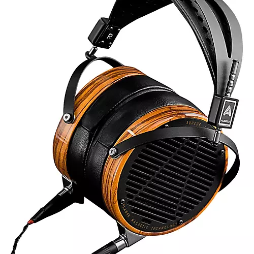 Audeze LCD-3 with Zebrano Wood Rings Leather-Free Black/Brown - musicians--Friend