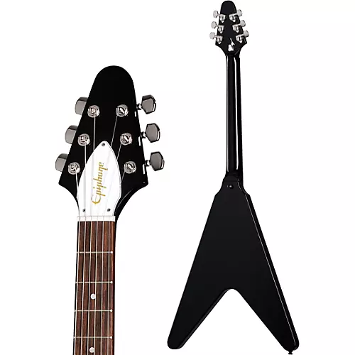 Epiphone Kirk Hammett 1979 Flying V Electric Guitar Ebony - musicians--Friend