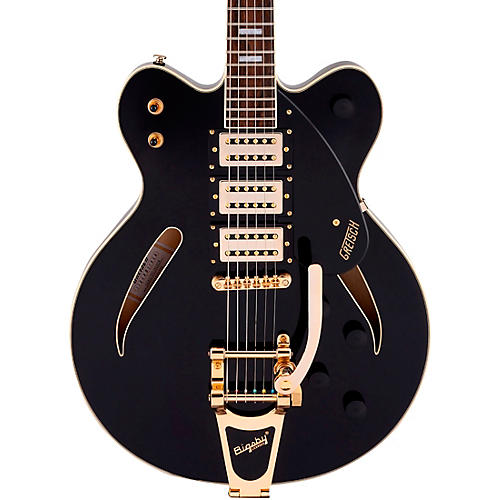 Gretsch Guitars G2627T Streamliner Center Block 3-Pickup Cateye With Bigsby Electric Guitar Black - musicians--Friend