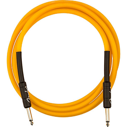 Fender Professional Series Glow in the Dark Straight to Straight Instrument Cable 10 ft. Orange - musicians--Friend