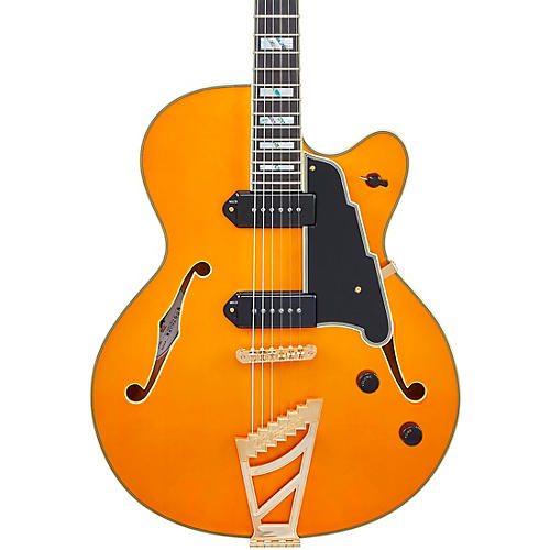 D'Angelico Excel Series 59 Hollow Body Electric Guitar With USA Seymour Duncan P-90s and Stairstep Tailpiece Viola - musicians--Friend