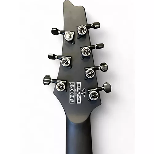 Used Ibanez IC507 Iceman 7 String Black Solid Body Electric Guitar Black - musicians--Friend