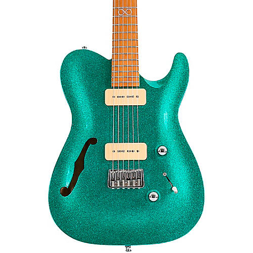 Chapman ML3 Semi Hollow Pro Traditional Electric Guitar Aventurine Green Sparkle Gloss - musicians--Friend