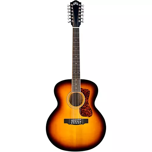 Guild F-2512E Deluxe Westerly Collection 12-String Jumbo Acoustic-Electric Guitar Antique Sunburst - musicians--Friend
