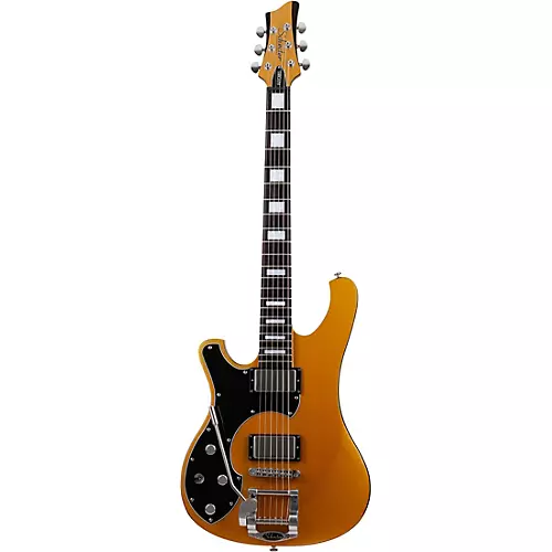Schecter Guitar Research Stargazer-6 Vibrato Left Handed Electric Guitar Metallic Gold - musicians--Friend