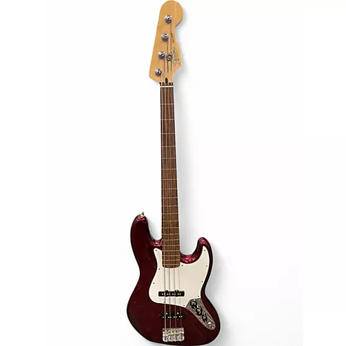 Used 2008 Fender Standard Fretless Jazz Bass Wine Red Electric Bass Guitar Wine Red - musicians--Friend