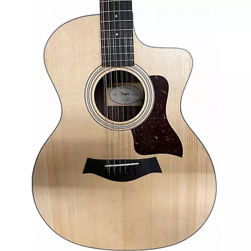 Used Taylor 254CE Natural 12 String Acoustic Electric Guitar Natural - musicians--Friend
