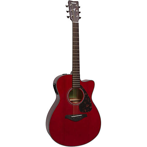 Yamaha FSX800C Small-Body Acoustic-Electric Guitar Ruby Red - musicians--Friend