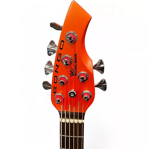 Used Ernie Ball Music Man Bongo 6 HH Metallic Orange Electric Bass Guitar Metallic Orange - musicians--Friend