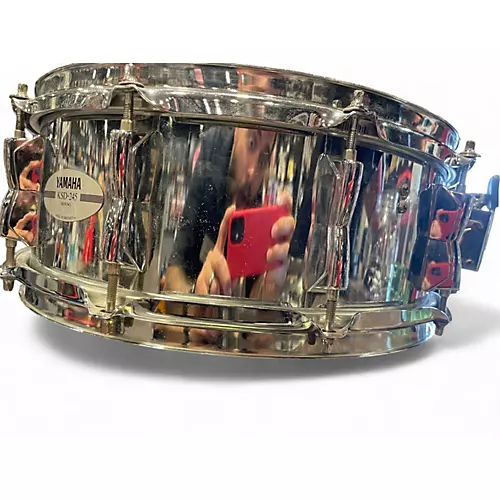 Used Yamaha 14in KSD-245 SNARE Silver Drum Silver 33 - musicians--Friend