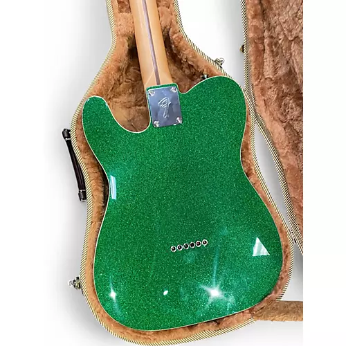 Used Fender TELECASTER BUILD HOODOO BODY SPARKLE GREEN Hollow Body Electric Guitar SPARKLE GREEN - musicians--Friend
