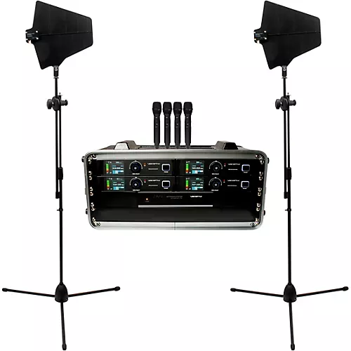 VocoPro BENCHMARK-QUAD-HH 4-channel True Diversity Handheld Mic System, 902-927.20mHz - musicians--Friend