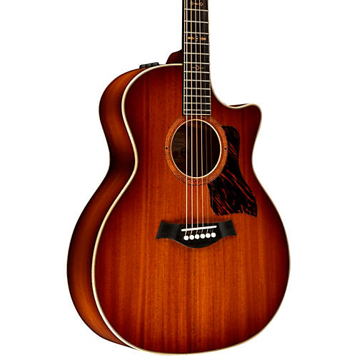 Taylor Custom All Ribbon Mahogany Grand Auditorium Acoustic-Electric Guitar Shaded Edge Burst - musicians--Friend