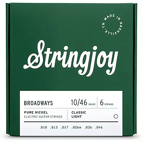 Stringjoy Broadways Pure Nickel Electric Guitar Strings 11 - 48 - musicians--Friend