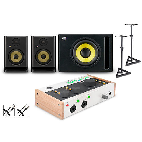 Universal Audio Volt 476 with KRK ROKIT G5 Studio Monitor Pair & S10 Subwoofer (Stands & Cables Included) ROKIT 5 - musicians--Friend