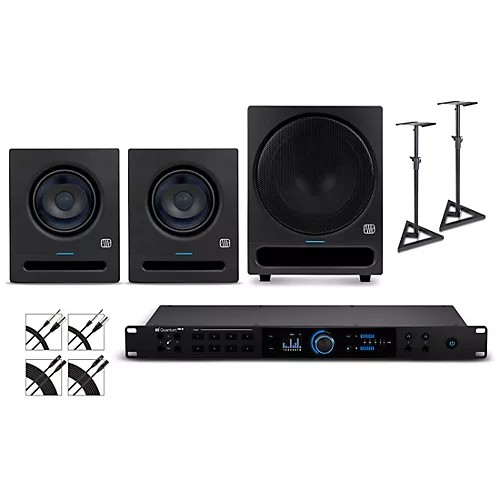 PreSonus Quantum HD8 Audio Interface with Eris Pro 2nd Gen Studio Monitor Pair & Pro SUB10 (Stands & Cables Included) Pro6 - musicians--Friend