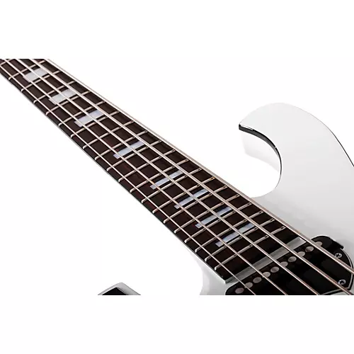 Schecter Guitar Research Stargazer-5 LH Electric Bass Gloss White - musicians--Friend