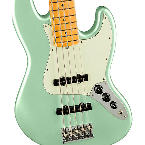 Fender American Professional II Jazz Bass V Maple Fingerboard Mystic Surf Green - musicians--Friend
