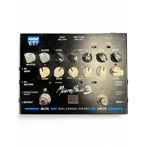 Used EBS MICRO BASS 3 Bass Effect Pedal - musicians--Friend
