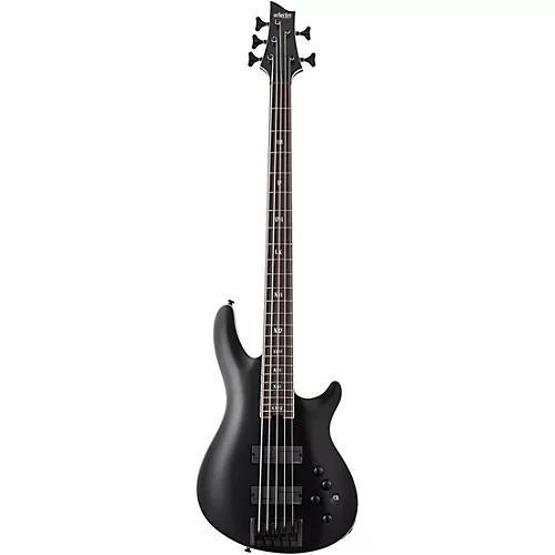 Schecter Guitar Research SLS Elite-5 Evil Twin 5-String Electric Bass Satin Black - musicians--Friend