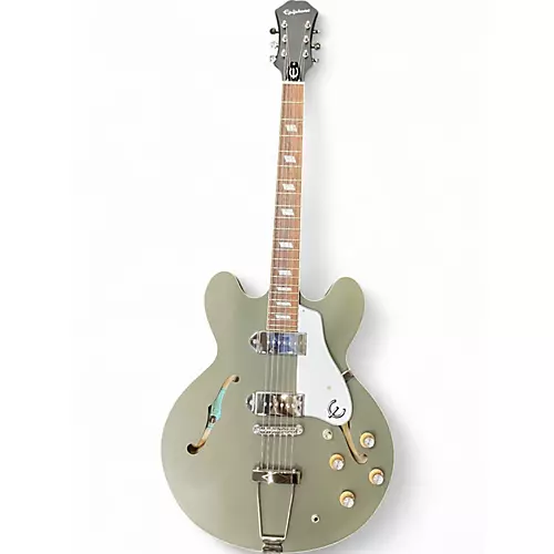 Used Epiphone Casino Hollowbody WORN OLIVE DRAB Hollow Body Electric Guitar WORN OLIVE DRAB - musicians--Friend