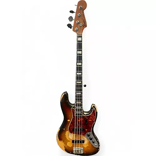 Vintage 1971 Fender 1970S Jazz Bass 3 Color Sunburst Electric Bass Guitar 3 Color Sunburst - musicians--Friend