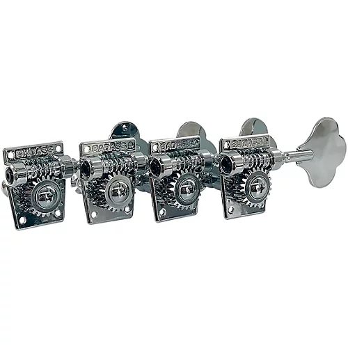 Leo Quan Badass OGT Open Gear Large Post 4-In-Line Bass Tuning Machines Black - musicians--Friend