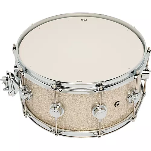 DW Collector's SSC Maple Finish Ply Snare Drum 14 x 6.5 in. White Glass Contrail Finish Ply - musicians--Friend