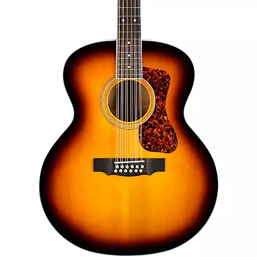Guild F-2512E Deluxe Westerly Collection 12-String Jumbo Acoustic-Electric Guitar Antique Sunburst - musicians--Friend