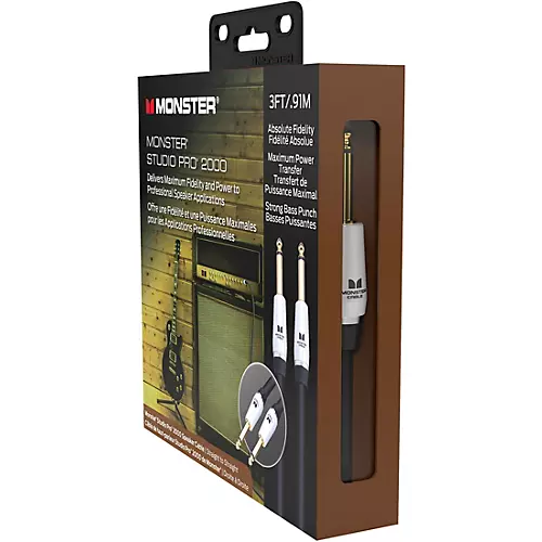 Monster Cable Prolink Studio Pro 2000 Speaker Cable - Straight to Straight 12 ft. Black - musicians--Friend